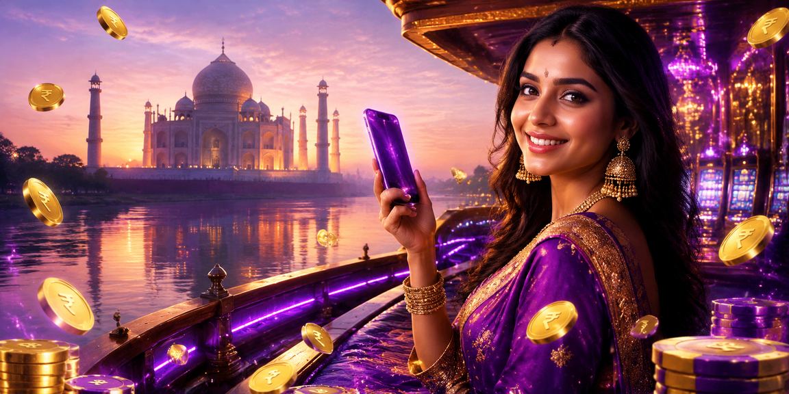Taj Mahal themed slot game with large rupee symbol jackpot on smartphone