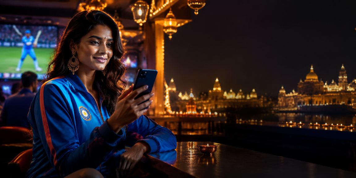 Exciting cricket betting scene during Indian Diwali festival